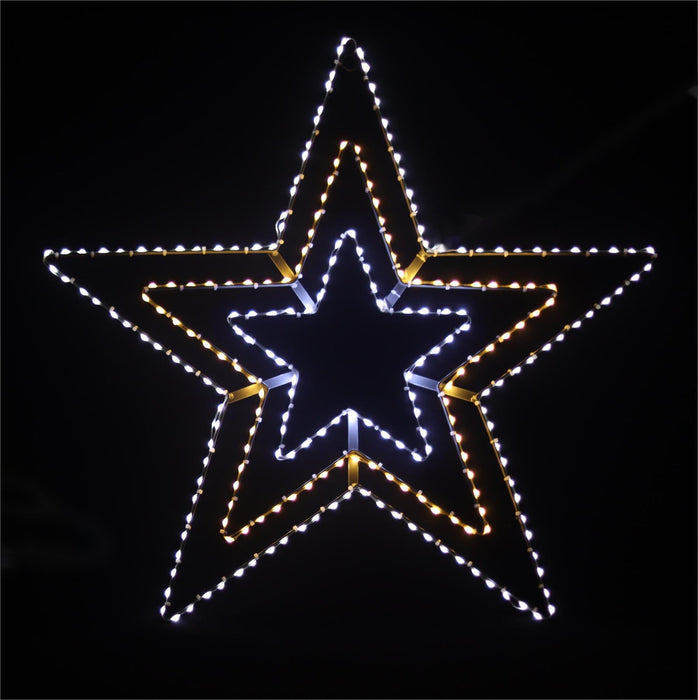 Champagne Triple Star - 31" Lights for Christmas 