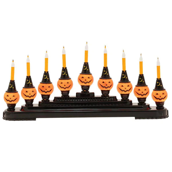 Halloween 9 Count Pumpkin Bubble Light Candolier (Christopher Radko) Novelty Lights Lights for Christmas 