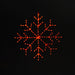 Snowflake 24" Wire Décor Wire Décor Lights for Christmas Red 